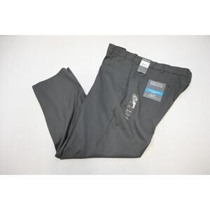 Perry Ellis Dress Pants Travel Lux Modern Fit Charcoal Flat Mens 42 x 30 NWT